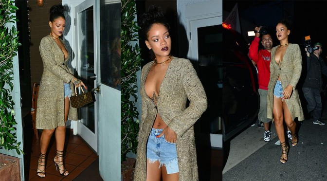 Rihanna – Braless Candids in Los Angeles