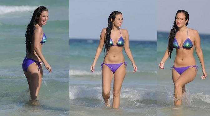 Tulisa Contostavlos – Bikini Candids in Miami