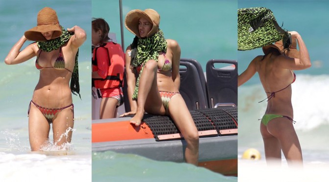 Irina Shayk – Bikini Candids in Mexico