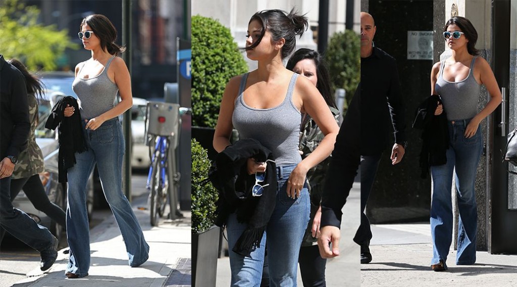 Selena Gomez – Braless Candids in New York