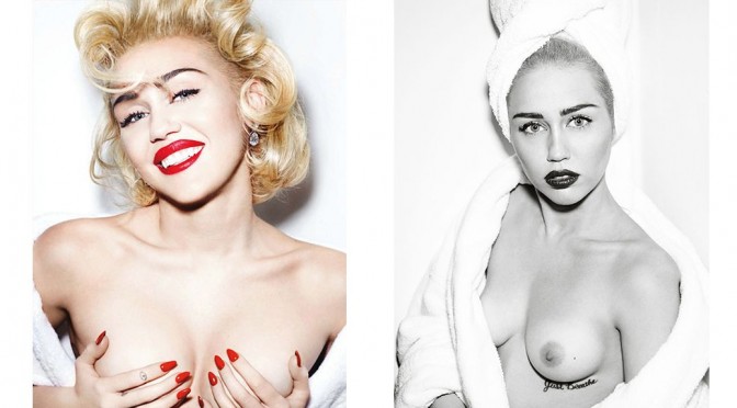 Miley Cyrus – Topless Photoshoot by Mario Testino