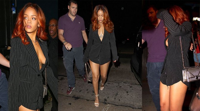 Rihanna – Braless Candids in Los Angeles