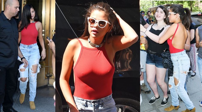 Selena Gomez – Braless Candids in New York City