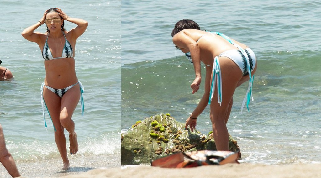 Eva Longoria – Bikini Candids in Marbella