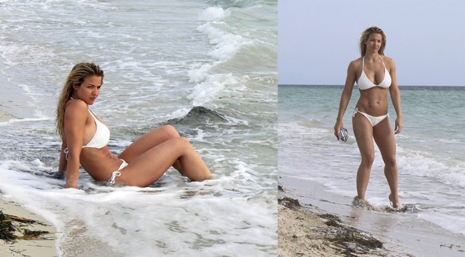 Gemma Atkinson – Bikini Candids in Cuba