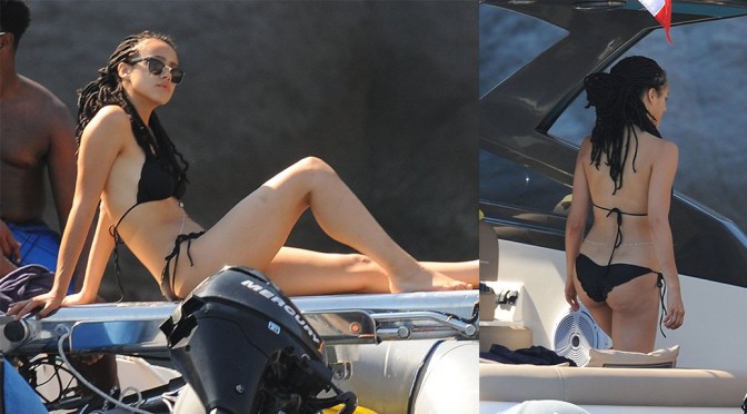 Nathalie Emmanuel – Bikini Candids in Ischia
