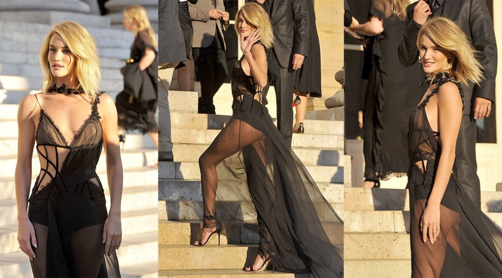 Rosie Huntington-Whiteley – Versace Fashion Show in Paris