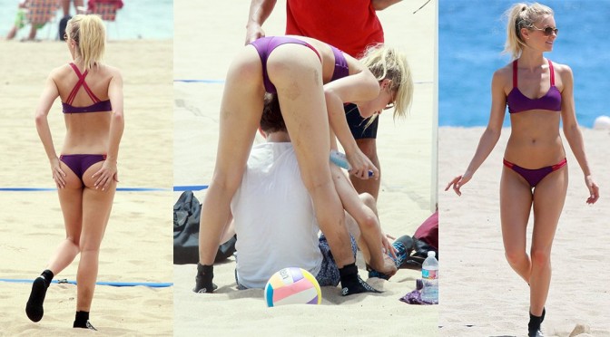 Elle Evans – Bikini Candids in Malibu