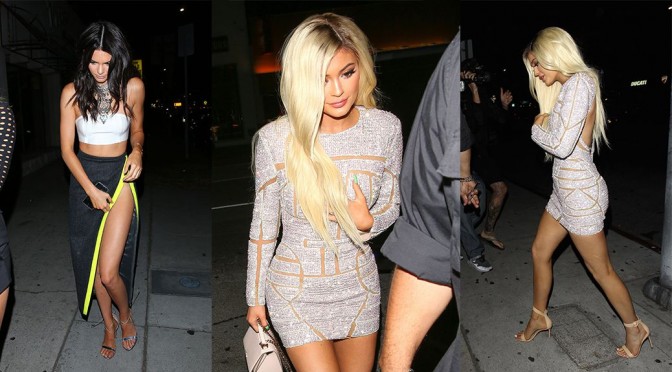 Kendall & Kylie Jenner at The Nice Guy in West Hollywood