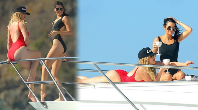 Khloe Kardashian & Kendall Jenner – Swimsuit Candids in St Barts