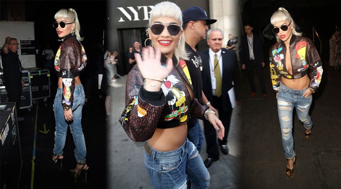 Rita Ora – Jeremy Scott Fashion Show in New York