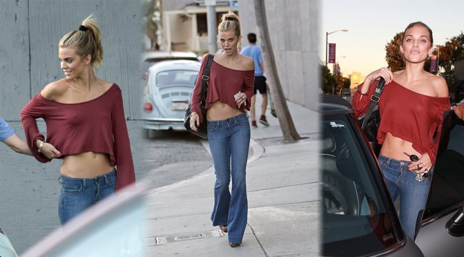 Annalynne McCord – Braless Candids in Los Angeles