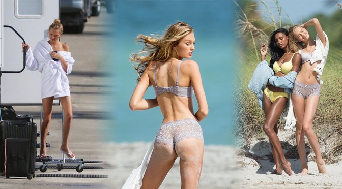 Romee Strijd – Victoria’s Secret Lingerie Photoshoot Candids in Miami