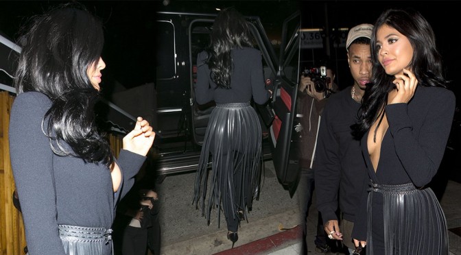 Kylie Jenner – Cleavage Candids in West Hollywood