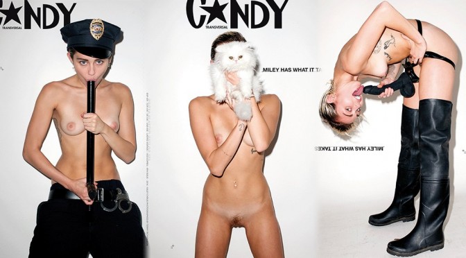 Miley Cyrus – Candy Magazine Naked Photoshoot (NSFW)