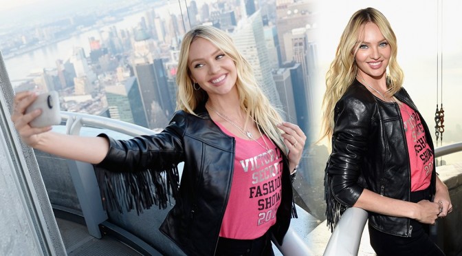 Candice Swanepoel – Photoshoot at Empire State Building in New York