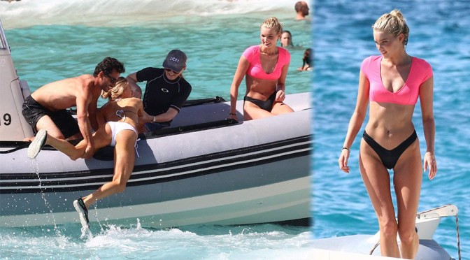 Elsa Hosk & Vita Sidorkina – Victoria’s Secret Bikini Photoshoot Candids in St. Barths