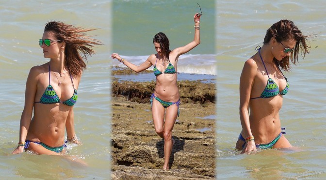Alessandra Ambrosio – Bikini Candids in Brazil