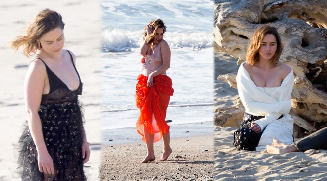 Emilia Clarke – Photoshoot Candids in Malibu