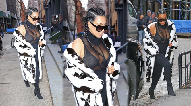 Kim Kardashian – See-Through Candids in New York