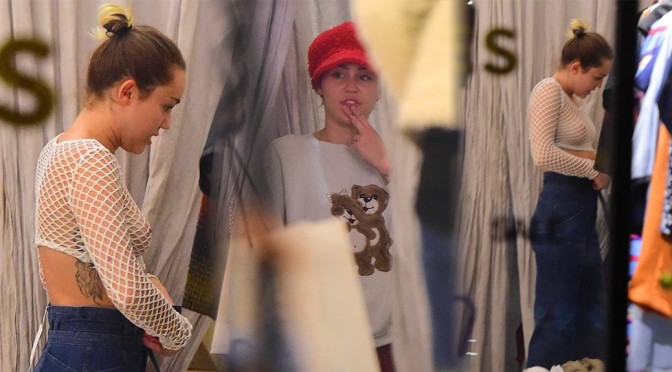 Miley Cyrus – Braless See-Through Candids in New York
