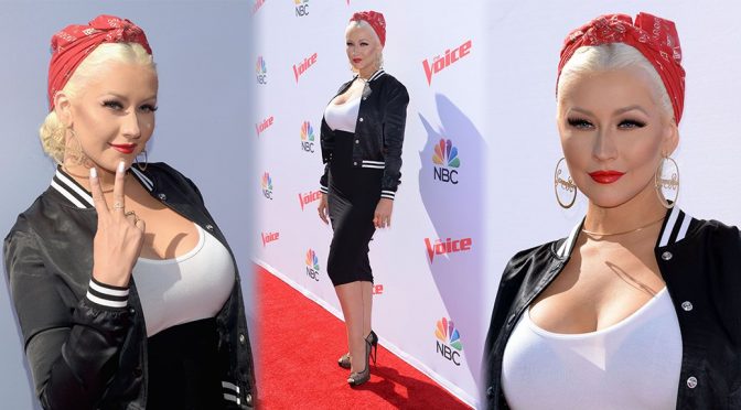 Christina Aguilera – The Voice Karaoke For Charity in West Hollywood