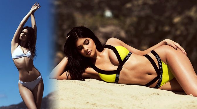 Kendall and Kylie Jenner – “Topshop” Swimwear Photoshoot