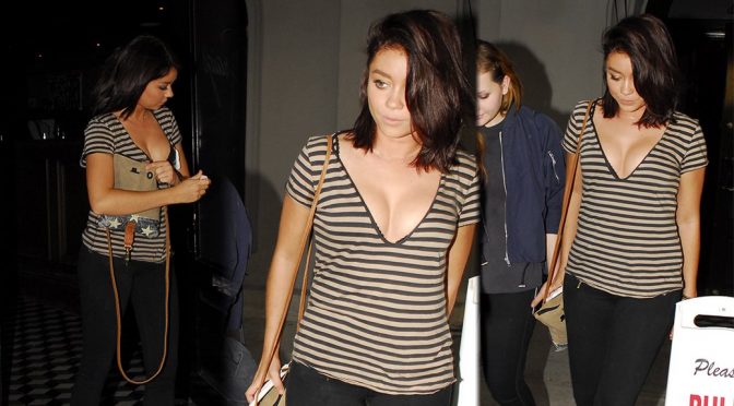Sarah Hyland – Cleavage Candids in West Hollywood