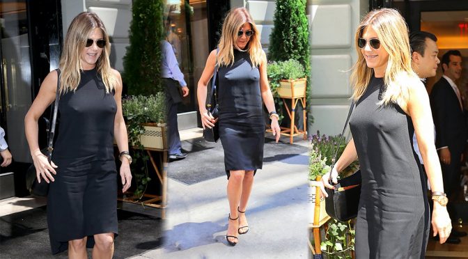 Jennifer Aniston – Braless Candids in New York