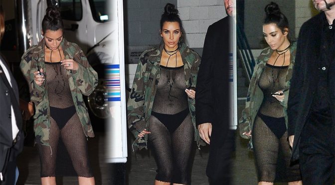 Kim Kardashian – See-Through Candids in Los Angeles