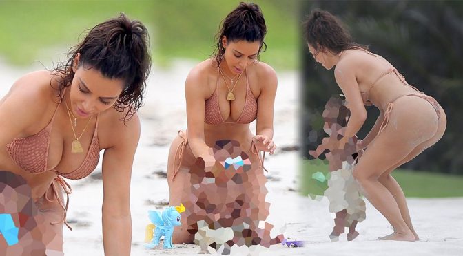 Kim Kardashian – Bikini Candids in Mexico