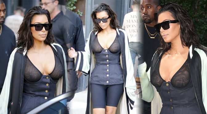 Kim Kardashian – See-Through Candids in New York