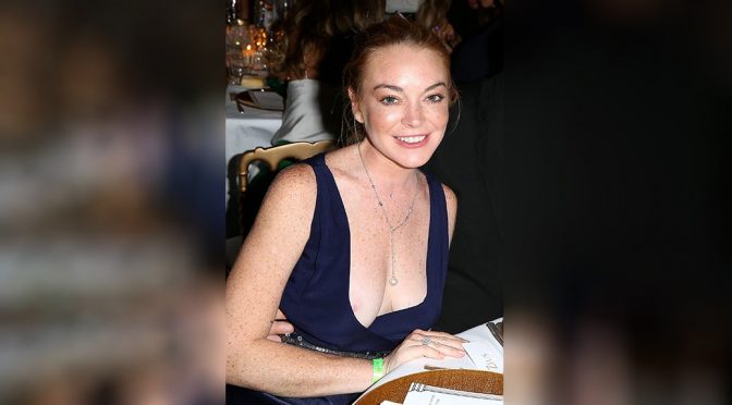 Lindsay Lohan – Nipslip Candids in Porto-Cervo