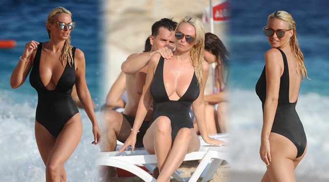 Rhian Sugden – Swimsuit Candids in Turkey