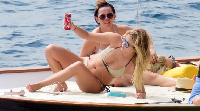 Ashley Benson – Bikini Candids in Capri