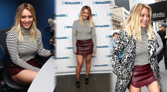Hilary Duff Visits the SiriusXM Studios in New York