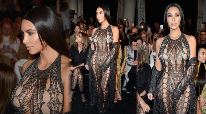 Kim Kardashian – “Balmain” Fashion Show in Paris