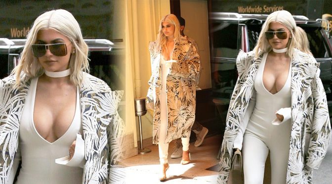 Kylie Jenner – Cleavage Candids in New York