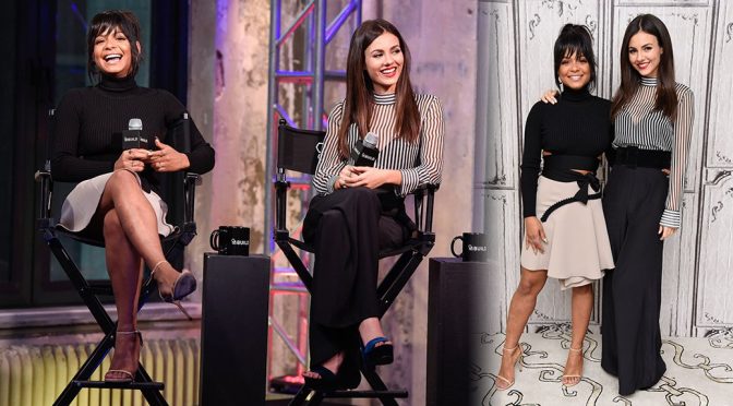 Christina Milian & Victoria Justice at AOL in New York