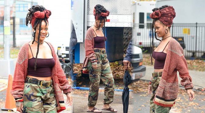 Rihanna on “Ocean’s Eight” Movie Set in New York