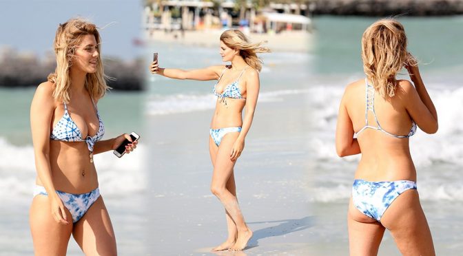Ashley James – Bikini Candids in Dubai