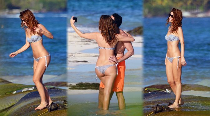Maria Menounos – Bikini Candids in Mexico