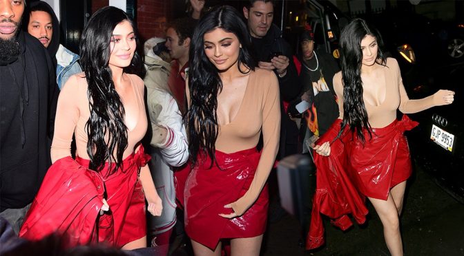 Kylie Jenner – Cleavage Candids in New York