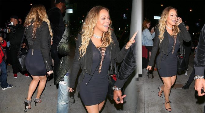 Mariah Carey – Braless See-Through Candids in West Hollywood