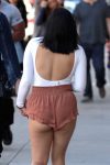 Ariel Winter looking slutty in too short shorts with her ass hanging out