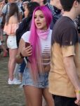Ariel Winter braless in skimpy white top giving glimpse of underboob