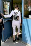 Bella Hadid wearing sexy white thighs in New York