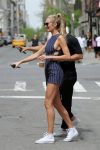 Candice Swanepoel - side view of her breasts - Hails a Cab in New York