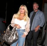 Jessica Simpson leaving dinner at Nobu Restaurant in West Hollywood