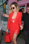 Khloe Kardashian - sexy in red lingerie - Leaves a studio in Los Angeles